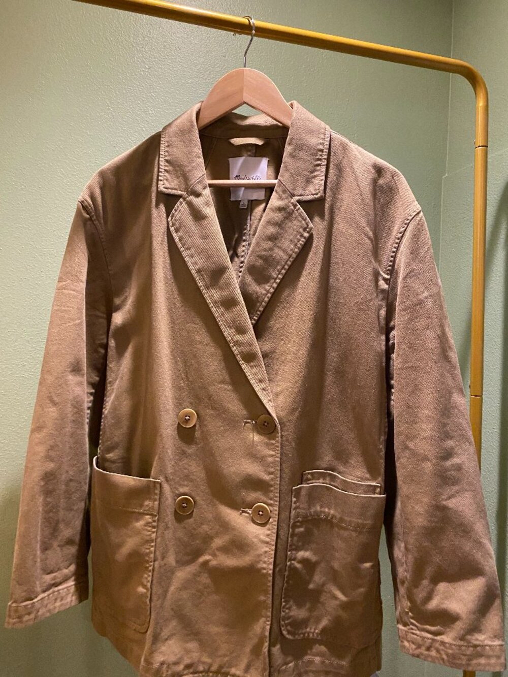 Madewell Double Breasted Cotton Blazer